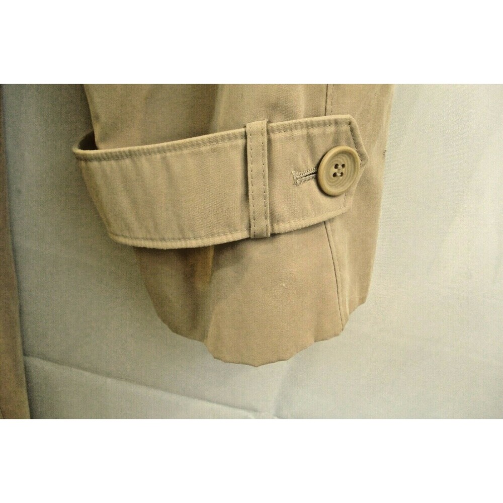 London Fog Trench Coat M Beige Khaki Belted Lined Classic Overcoat Womens Size M - Picture 4 of 8